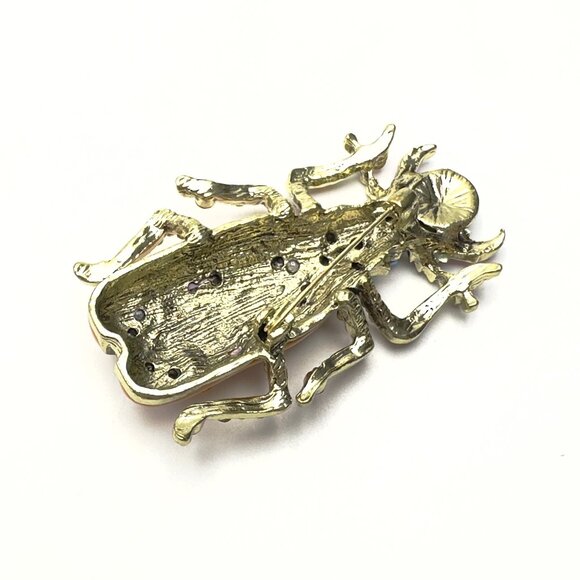 🧡 Tangerine Jumper: Bug Out Enamel Brooches — Excellent, Like-New Condition - Picture 2 of 3